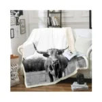 Erosebridal Longhorn Cow Throw Blanket Western... - Coupon