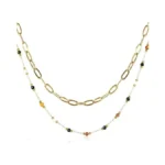 Nejoir Gold Layered Necklaces For Women 18k Gold... - Coupon