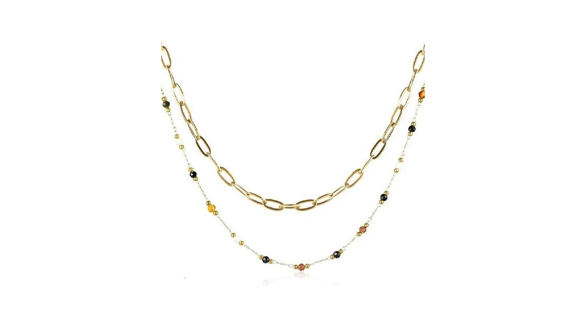 Nejoir Gold Layered Necklaces For Women 18k Gold... - Coupon