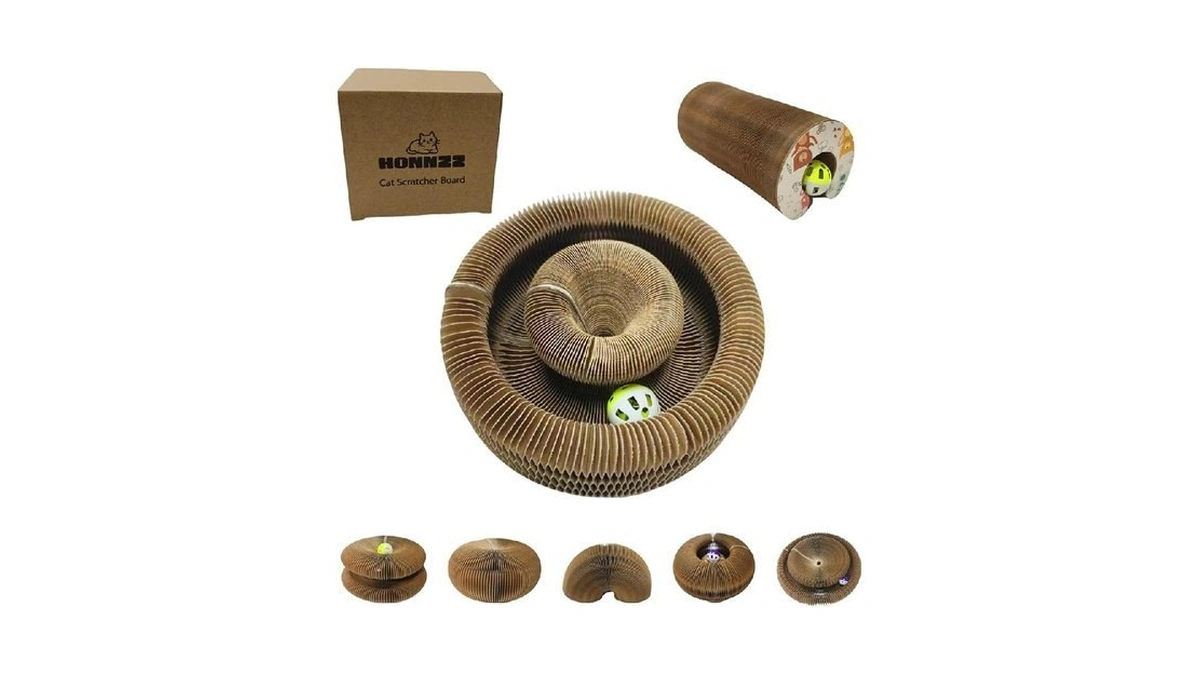 Corrugated Paper Cat Scratcher Track With Rolling... - Coupon