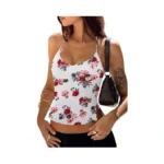 Pinkmstyle Womens Sexy Floral Tie Halter Tops... - Coupon
