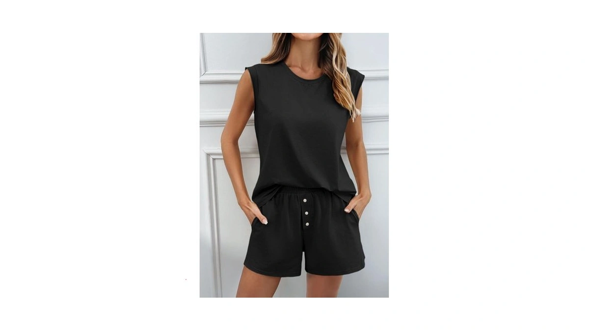 Tankaneo Womens 2 Piece Summer Outfits Casual... - Coupon