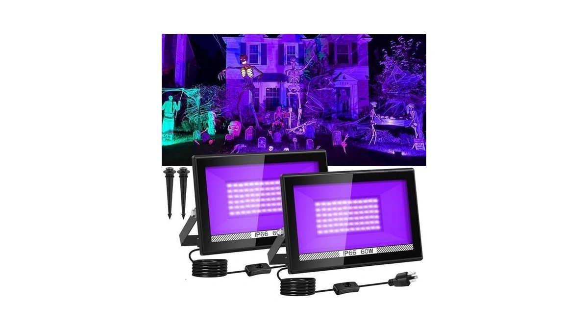 T-sun 2 Pack 60w Black Lights Outdoor Blacklight... - Coupon