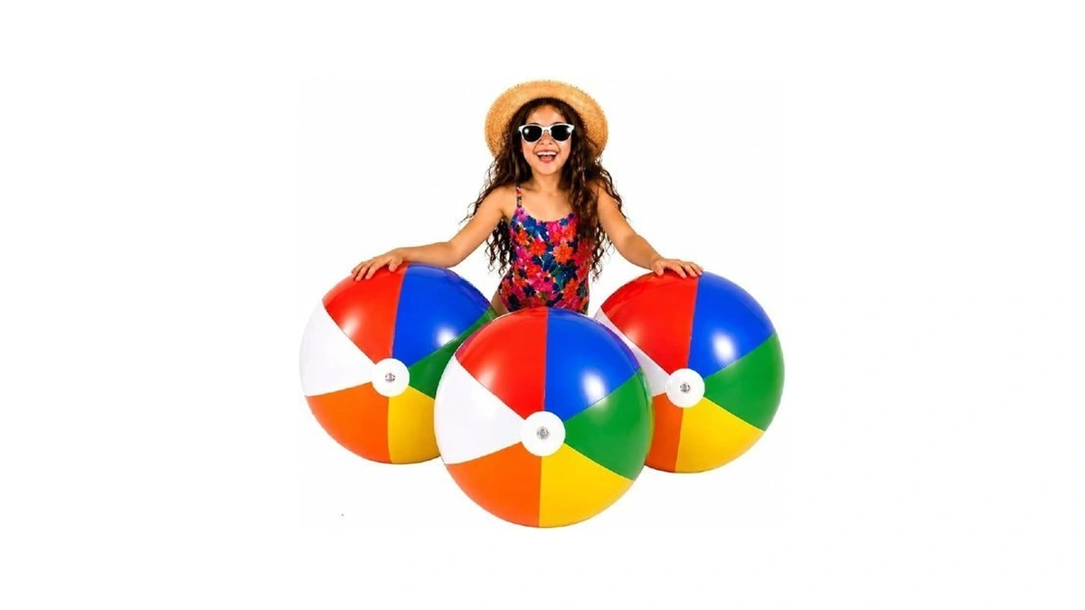 4e S Novelty Beach Balls 3 Pack 20 Inflatable Beach... - Coupon