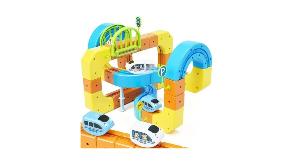 Electric Train Set Cube Track For Kids Ages 4-8... - Coupon