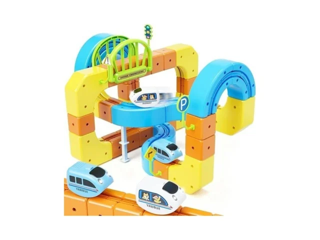 Electric Train Set Cube Track For Kids Ages 4-8… – Coupon