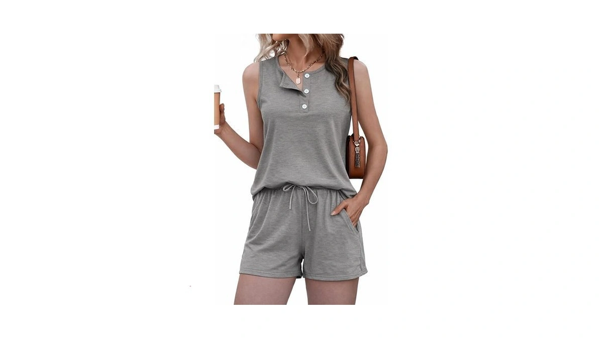 Samring Summer 2 Piece Sets For Women Button Down... - Coupon