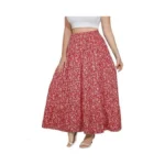 Younrui Plus Size Red Floral Long Maxi Skirt For... - Coupon