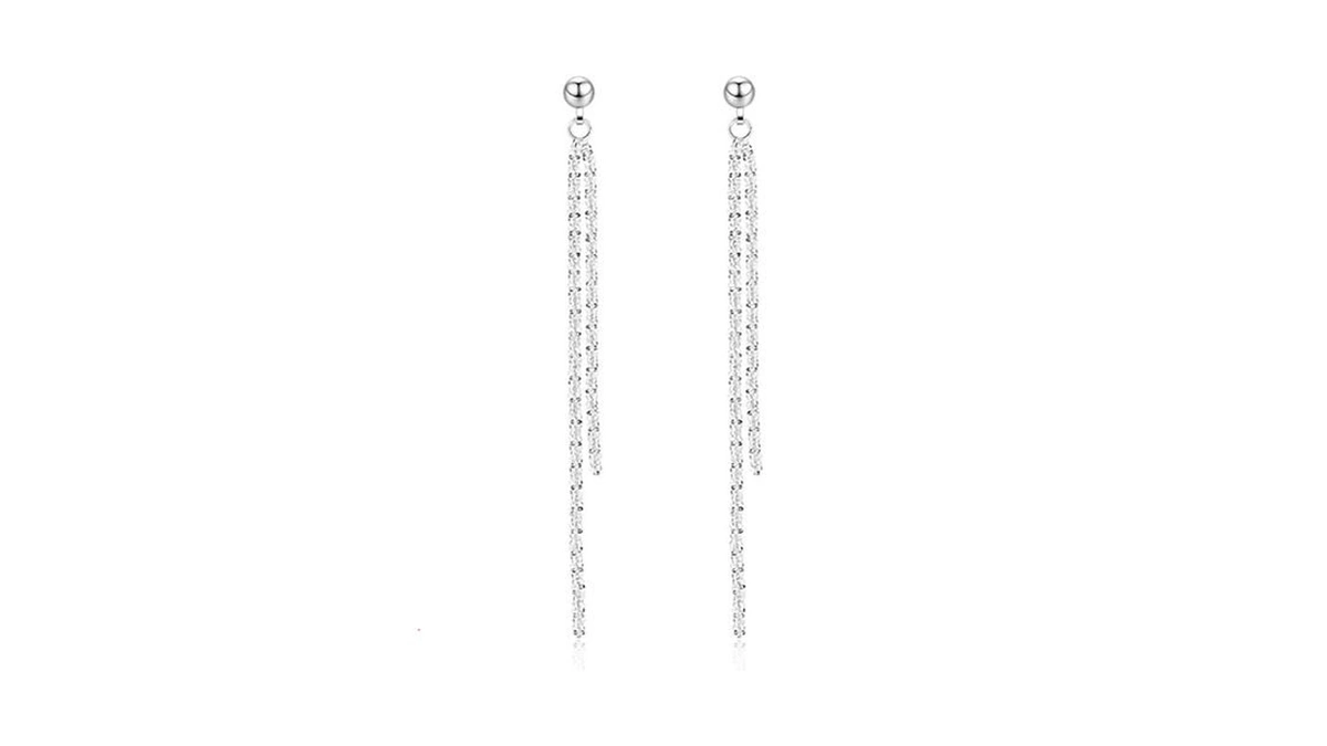 Reffeer Solid 925 Sterling Silver Tassel Chain... - Coupon