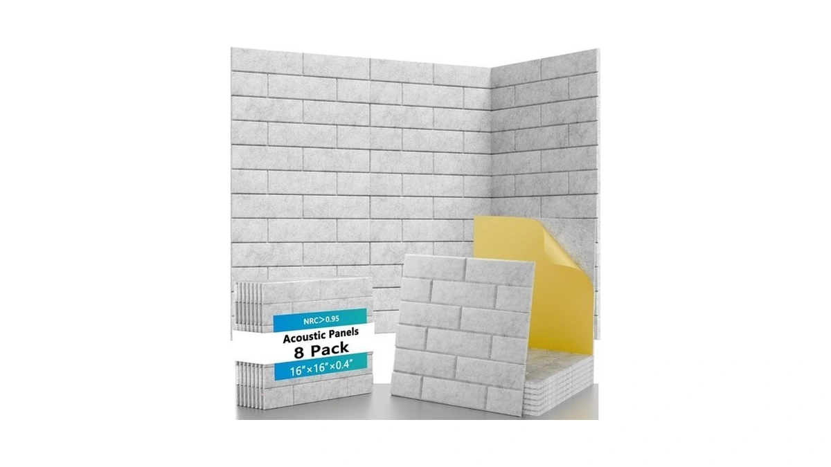 8 Pack Brick Acoustic Panels With Self Adhesive 16... - Coupon