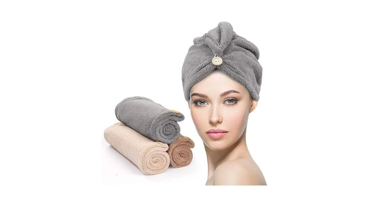 Yfong 3 Pack Hair Drying Towels Hair Towel With... - Coupon