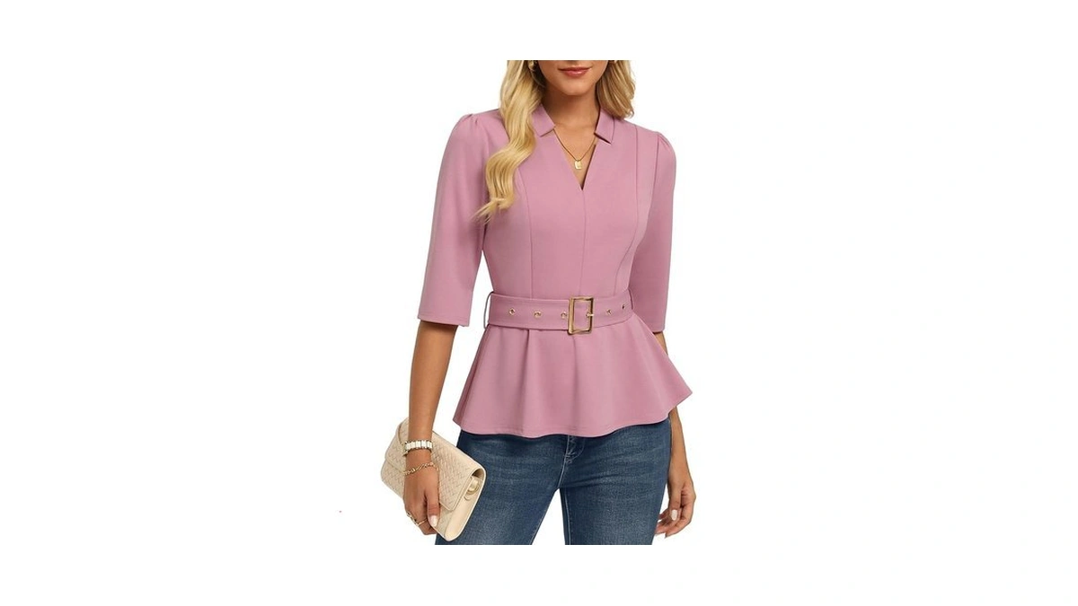 Grace Karin 2026 Women Dressy Tops V Neck Half... - Coupon
