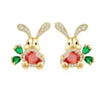 Cufelmu Easter Earrings Rabbit Carrot Stud Earrings... - Coupon