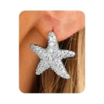 Uanneau Silver Earrings For Women Trendy 14k Gold... - Coupon