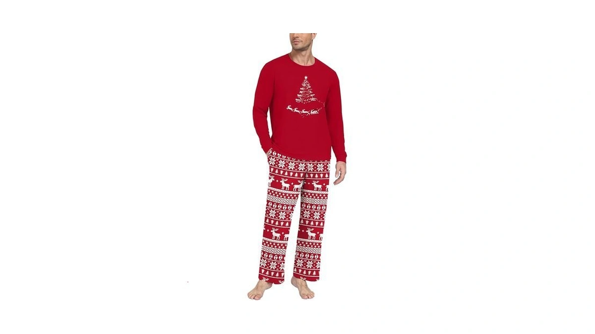 Prinstory Men S Christmas Pajamas Sets Loungewear... - Coupon