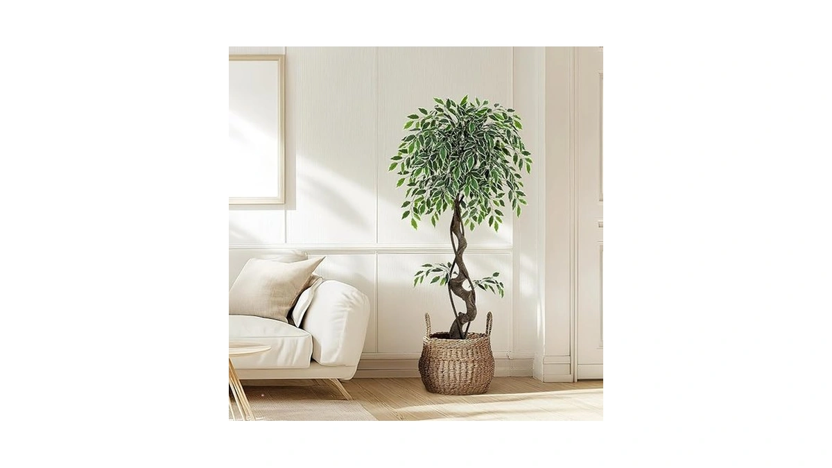 Garveehome Artificial Ficus Tree For Home Decor... - Coupon