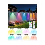 Cujemy Outdoor Fence Lights 8 Pack 50ft Smart Rgb... - Coupon