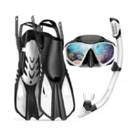 Mask Fin Snorkel Set Travel Size Snorkeling Gear... - Coupon