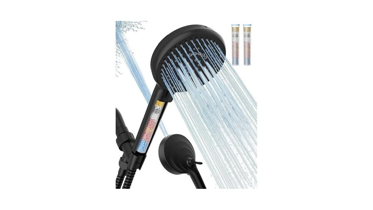 Filtered Shower Head With Handheld 10 Spray Mode... - Coupon