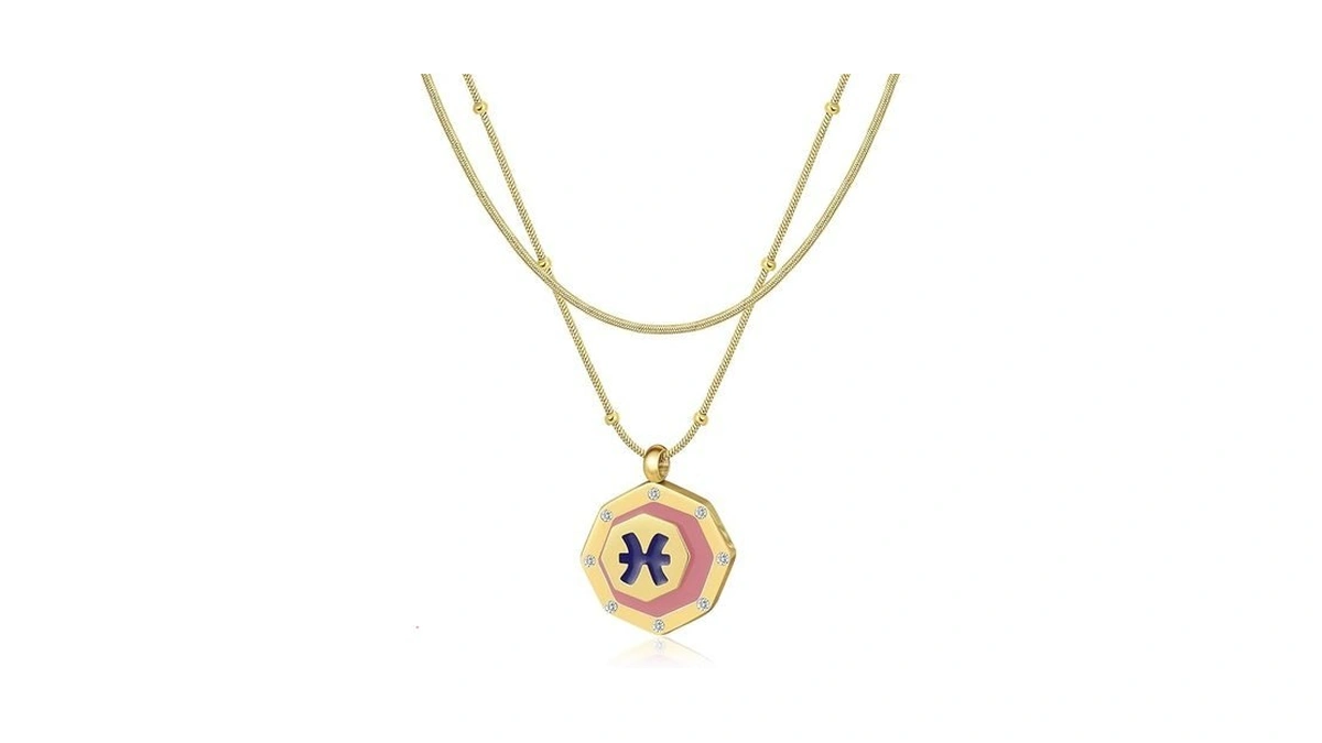 Letfly Pisces Zodiac Necklace For Women 18k Gold... - Coupon
