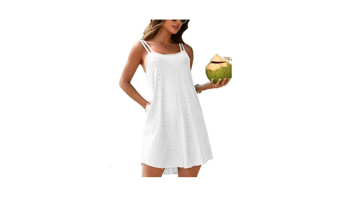 Charmo Hollow Out Swimsuit Coverup For Women Double... - Coupon