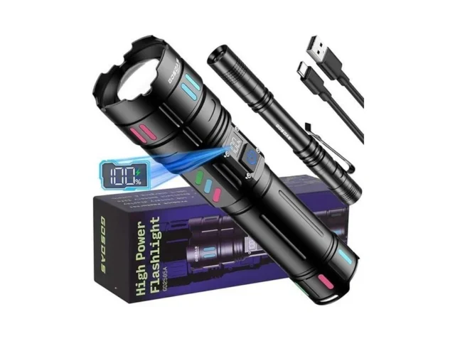 Gosdas Rechargeable Flashlights High Lumens 100000… – Coupon
