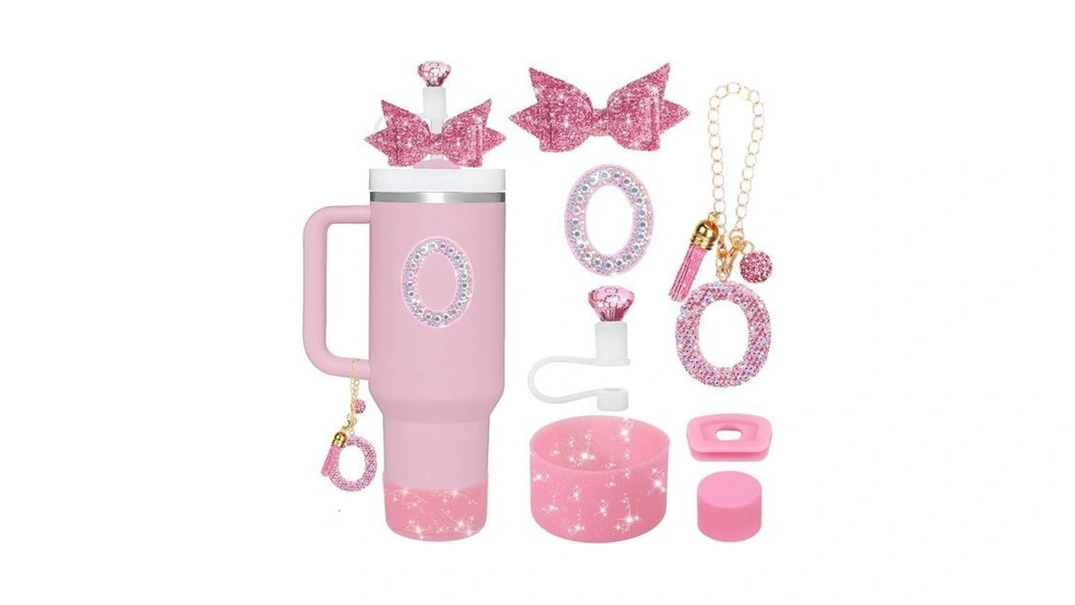 Mity Rain 7pcs Pink Cup Accessories Set For Stanley... - Coupon