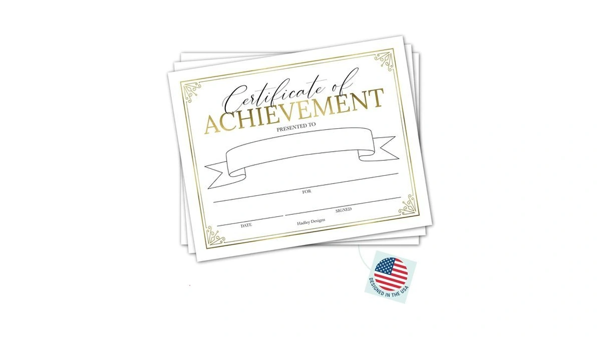 Certificate Of Achievement Awards -25 Bulk Award... - Coupon