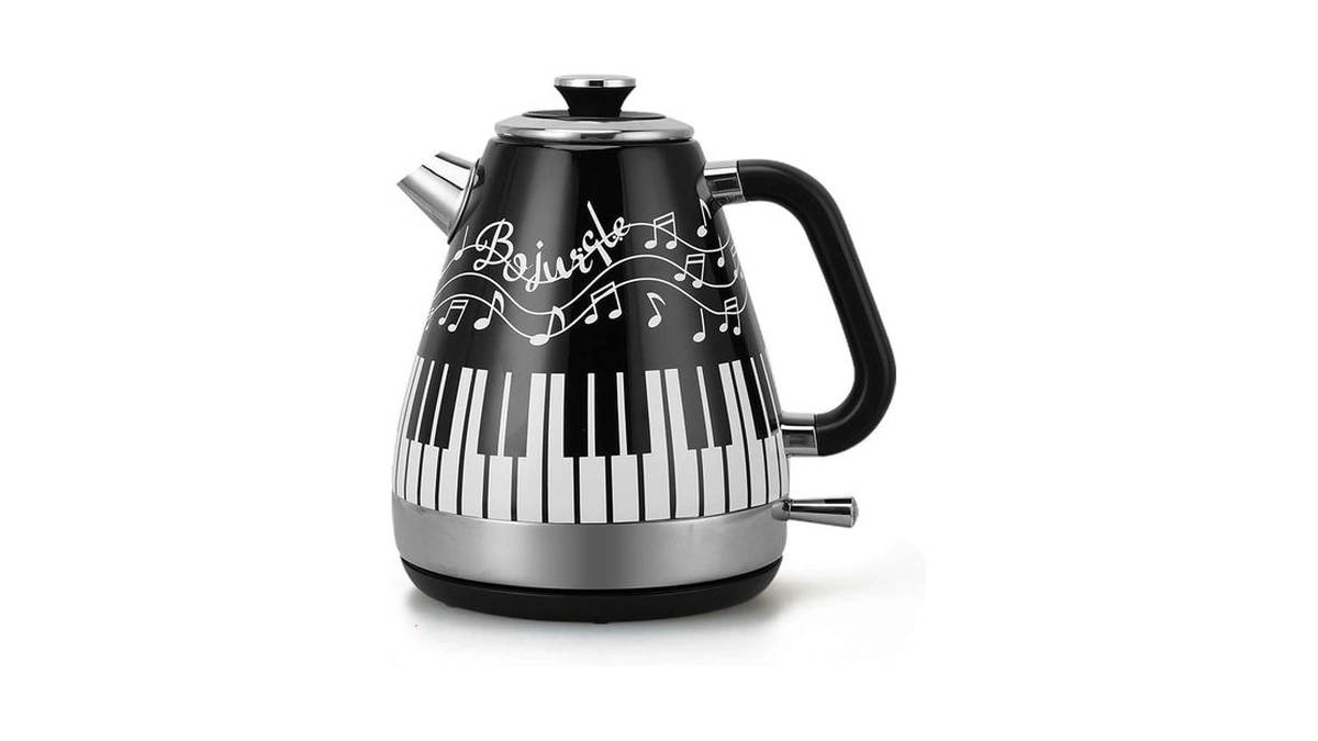 Bojurgle Electric Kettle With Piano Musical Notes... - Coupon