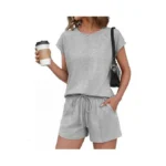 Ekouaer 2 Piece Sets For Women Cotton Lounge Set... - Coupon