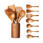 Wooden Spoons For Cooking - 8-piece Wooden Kitchen... - Coupon