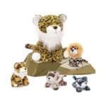 Maogolan 5 Pcs Cheetah Stuffed Animals With Babies... - Coupon