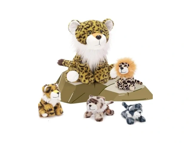 Maogolan 5 Pcs Cheetah Stuffed Animals With Babies… – Coupon