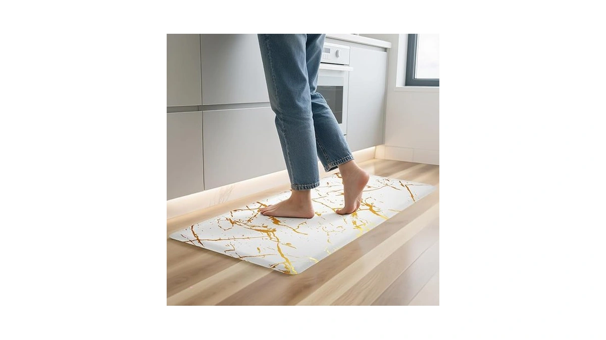 Ukiss Marbling Kitchen Rugs Cushioned Kitchen Mats... - Coupon