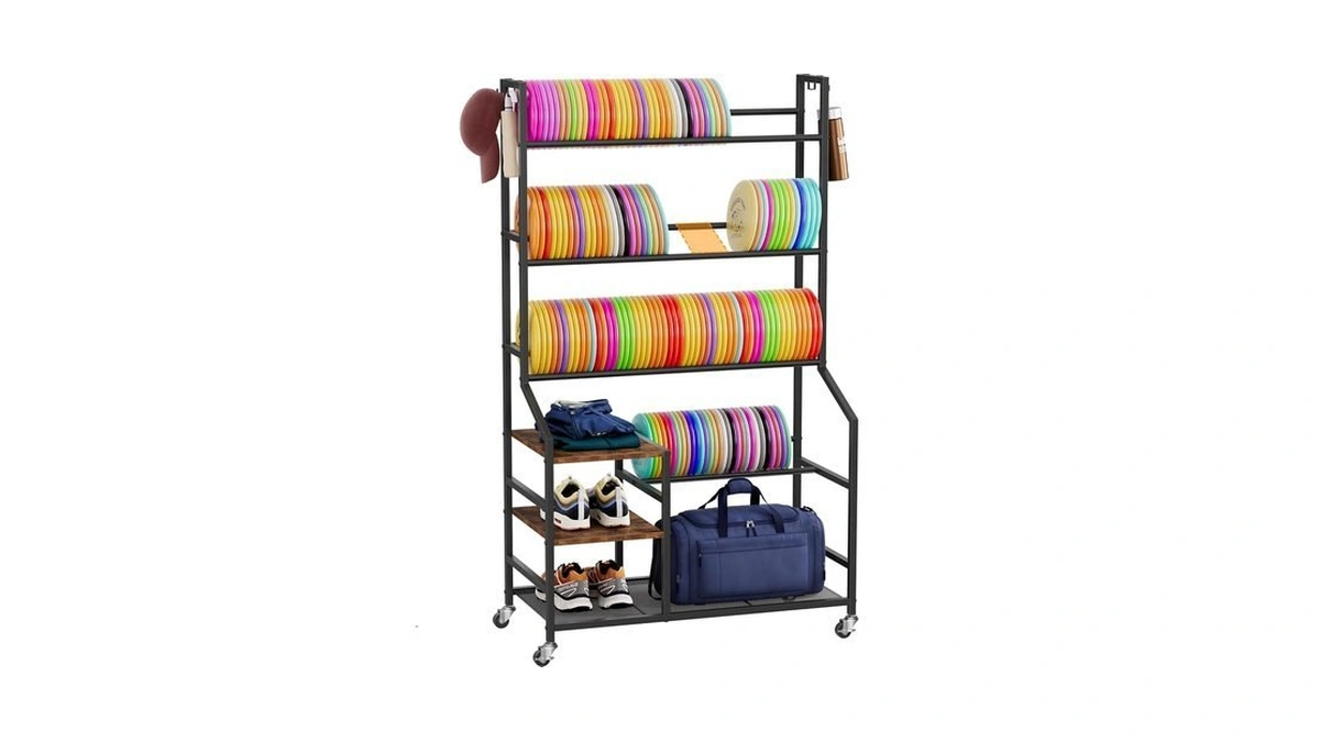 Portin 5 Tier Disc Golf Storage Rack Disc Station... - Coupon