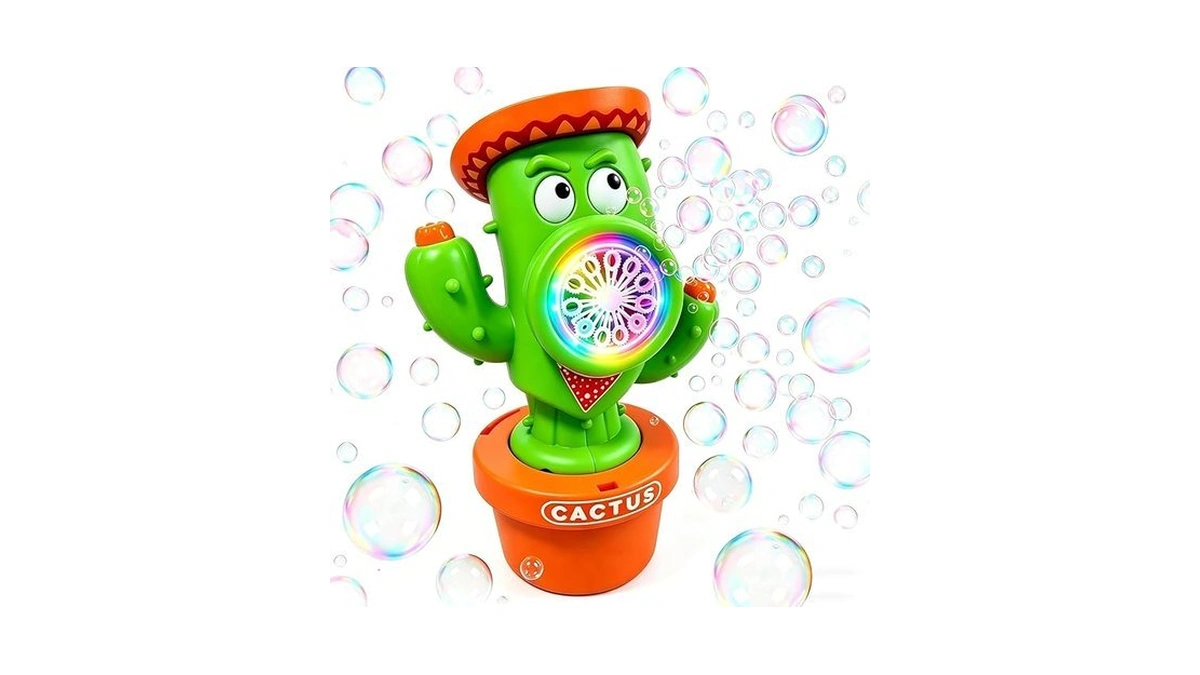 Protado Bubble Machine For Kids Rechargeable Cactus... - Coupon