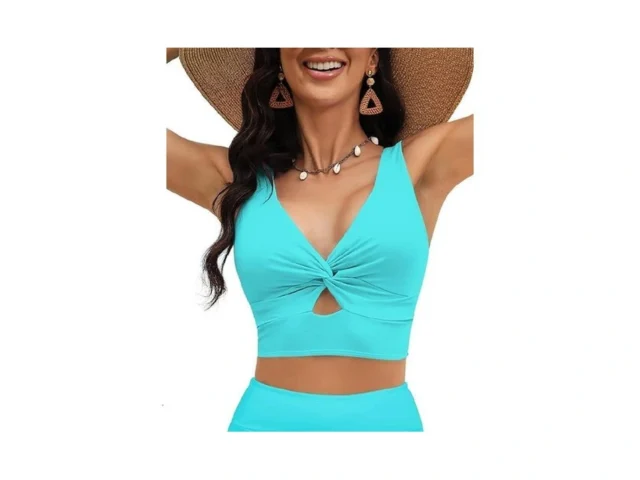 Lookbookstore Aqua Blue Swim Tops Women Bikini Tops… – Coupon