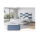 Gorkett 12pcs Leather Blue And White Upholstered... - Coupon