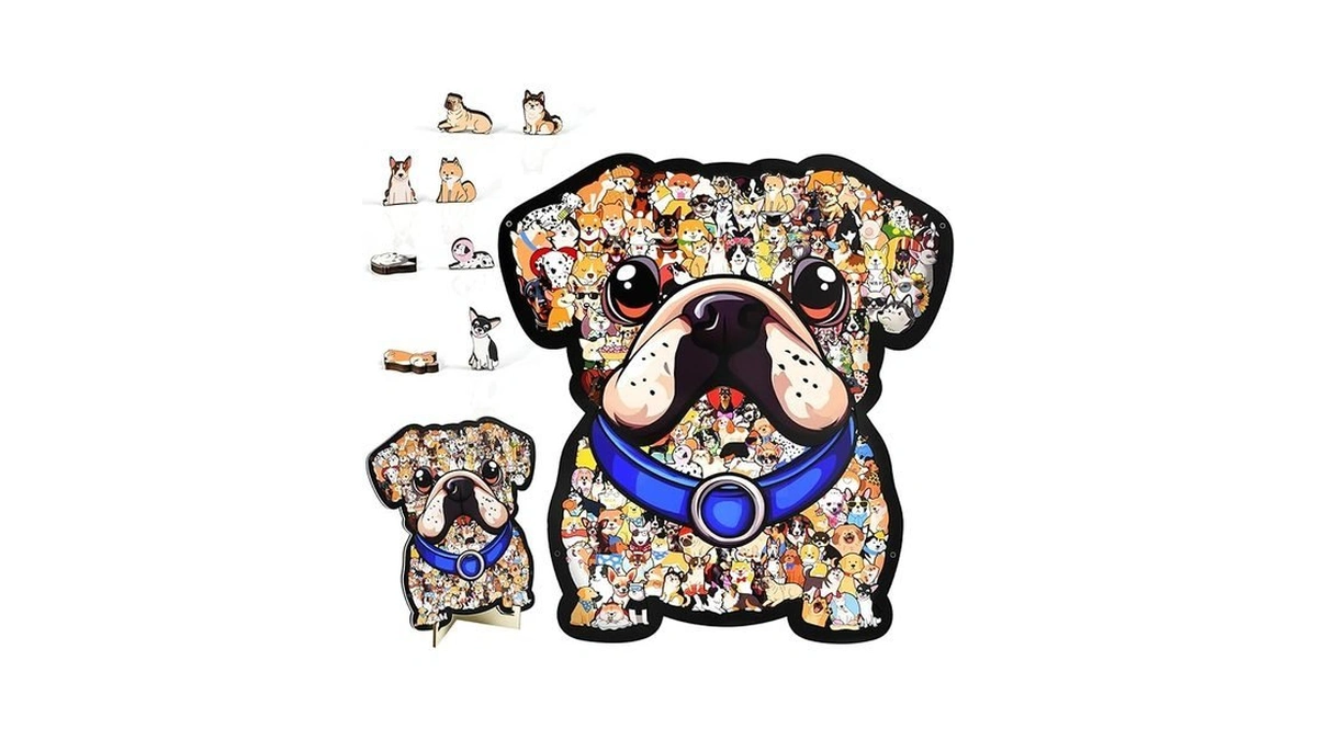 Gakico 135pcs Wooden Jigsaw Puzzle Colored Dog... - Coupon
