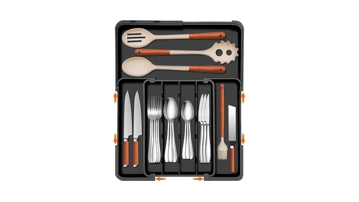 Spaclear Silverware Organizer - Expandable Kitchen... - Coupon
