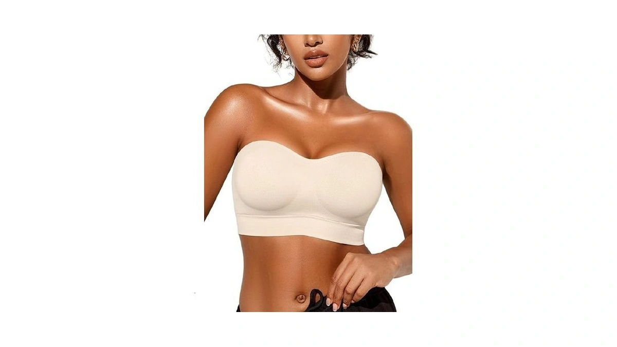 Cuteio Strapless Bras For Women Invisible Wire-free... - Coupon