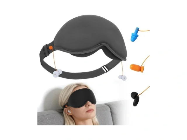 3d Contoured Sleep Mask With Earplug Retainer Cord… – Coupon