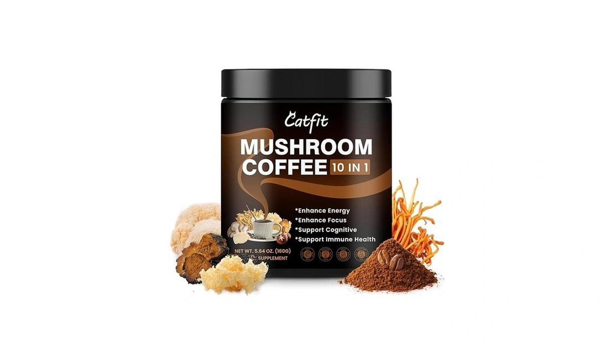 Catfit Instant Mushroom Coffee Powder 10-in-1... - Coupon