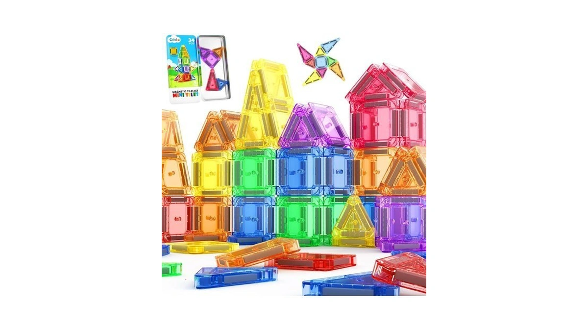 Coodoo Magnetic Tiles For Kids Ages 4-8 Toddler... - Coupon