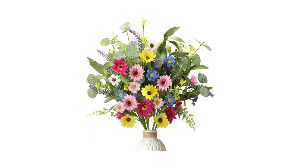 Wstpupu Artificial Spring Flowers 6 Pack Spring... - Coupon