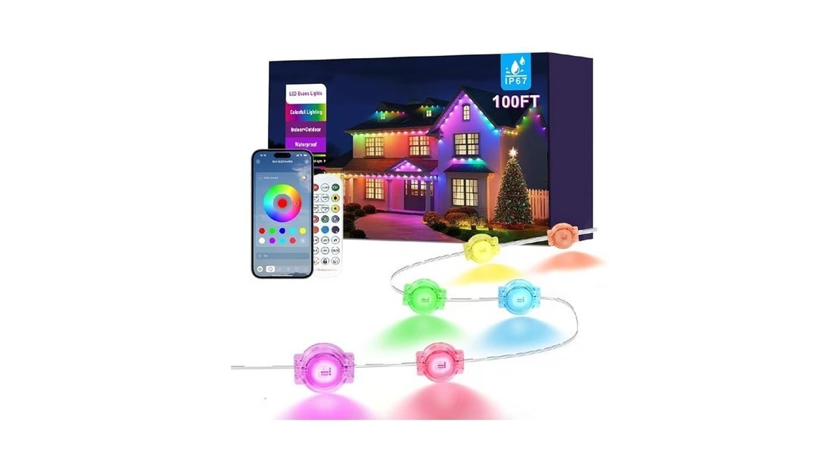 100ft Permanent Outdoor Lights For House Rgb Led... - Coupon