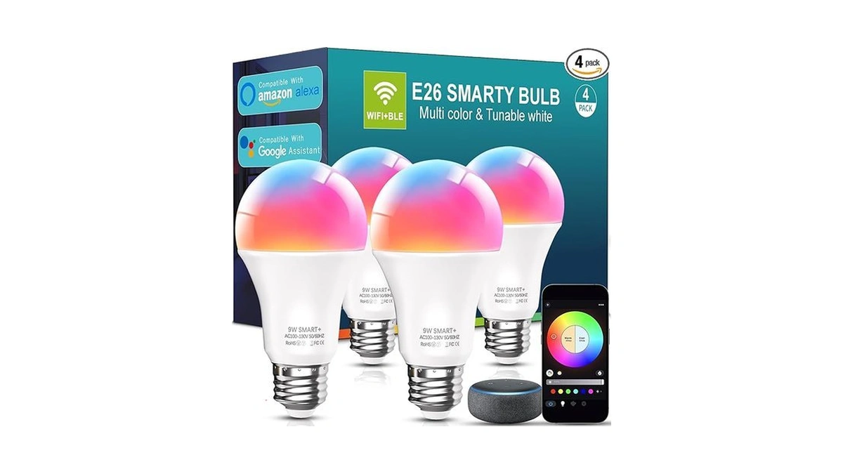 Luckystyle Smart Light Bulbs 9w A19 E26 800lm Wifi... - Coupon
