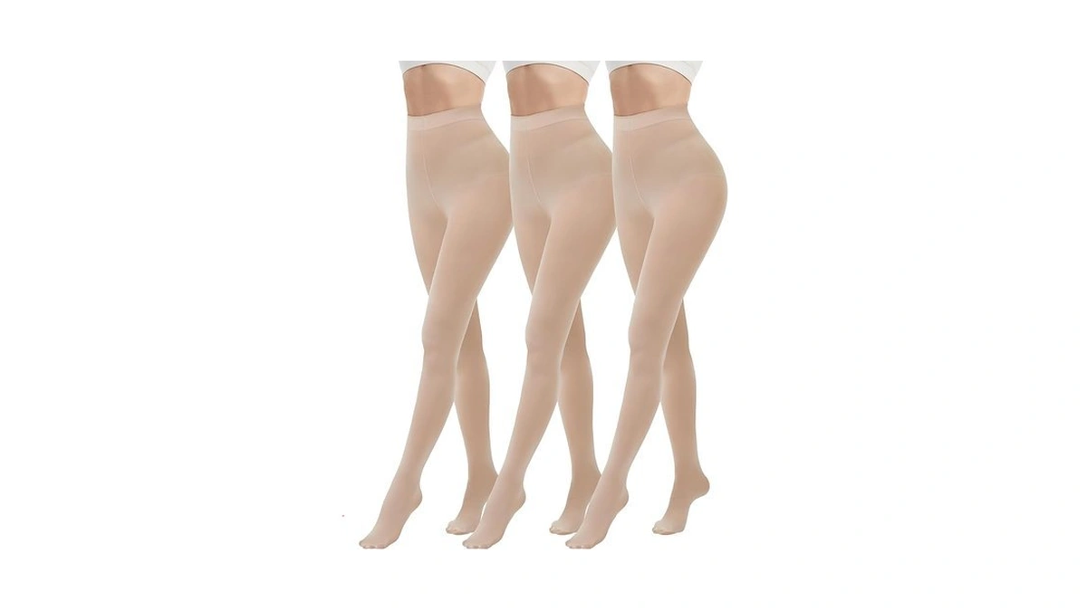 Ddobb 3 Pairs 80d Tights For Women Opaque Black... - Coupon