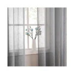 Randall Faux Linen Window Curtains Gray Sheer Open... - Coupon