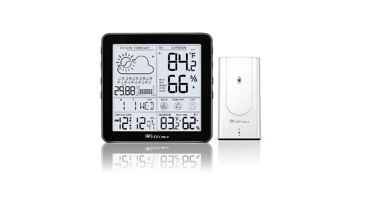 Wittime Weather Station Indoor Outdoor Thermometer... - Coupon